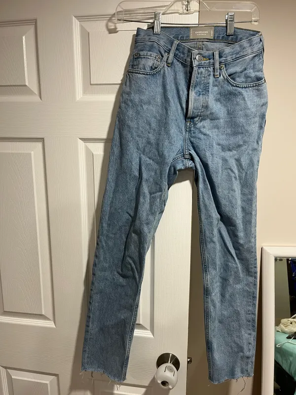 Everlane 90s cheeky straight leg jean raw hem button fly (not the exact as cover photo) - Image 2