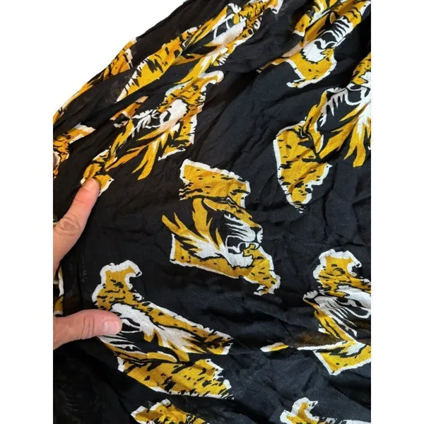 University of Missouri - Mizzou Tiger Print & Yellow Striped Infinity Scarf - Image 4