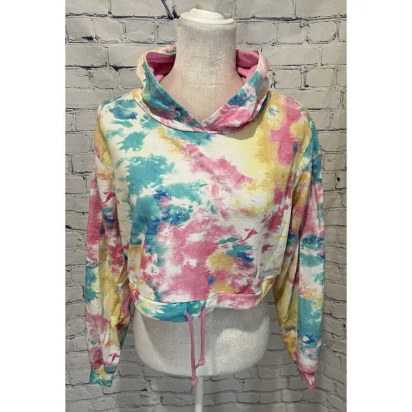 Swimsuits For All Camille Kostek Collection Crop Hoodie Cotton Sorbet Large - Image 2