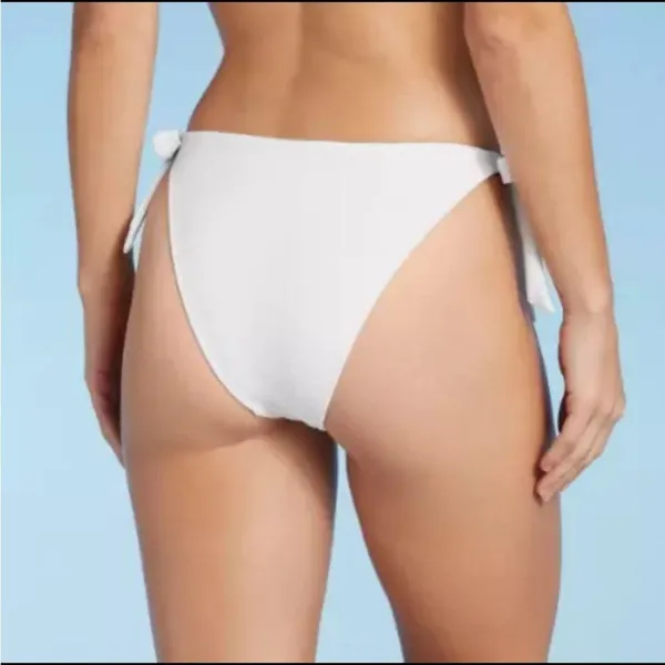 Shade & Shore NWT White Tie-Side Bikini Bottom - Image 2