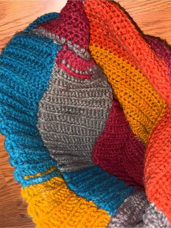 Handmade crochet bag Blue - Image 5