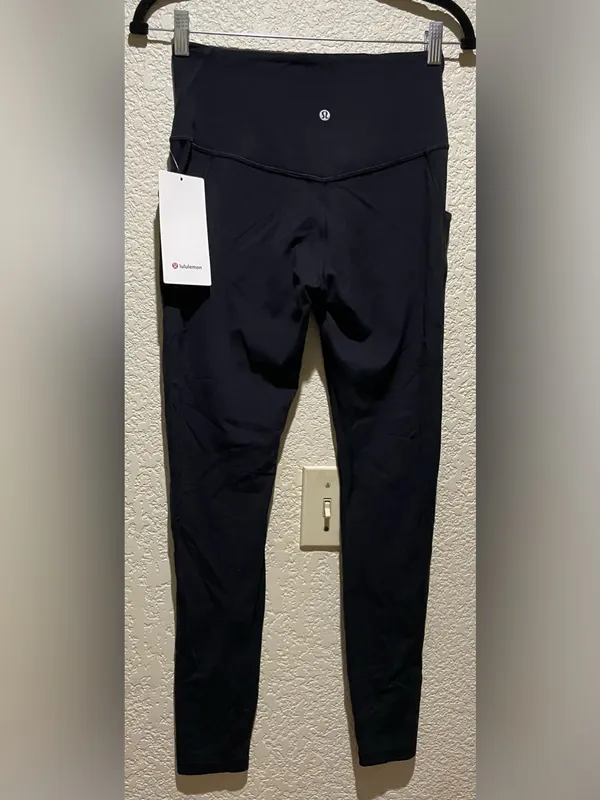Lululemon NWT Align High Rise Leggings 28” Black Pockets Size 8 - Image 5