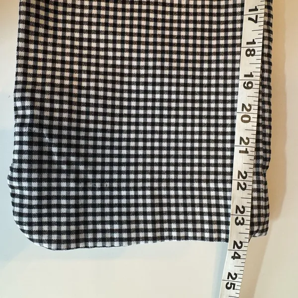 Autres Filles Houndstooth Pants Women M Black White Cropped Flare Stretch - Image 10