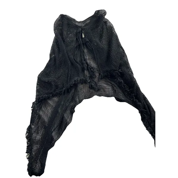 Lulus Clothing Co Crochet Fairy Goth Witchy Shawl Wrap - Image 3