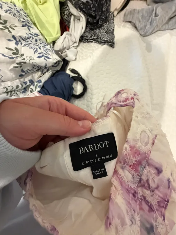 Bardot dress Tan Size L - Image 3