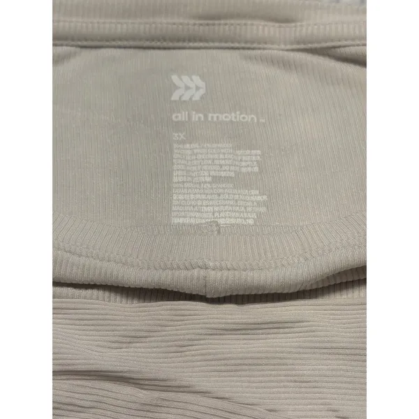 All in Motion Women's Light Beige Twist Front Long Sleeve‎ Top 3X NWT - Image 2