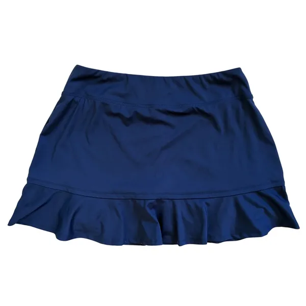 Tommy Bahama Golf Skort Womens Large Navy Blue Ruffle‎ Hem Athletic Skirt Shorts - Image 8