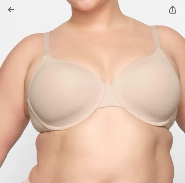 SKIMS NWT Fits Everybody T-Shirt Demi Bra SAND 40C - Image 3