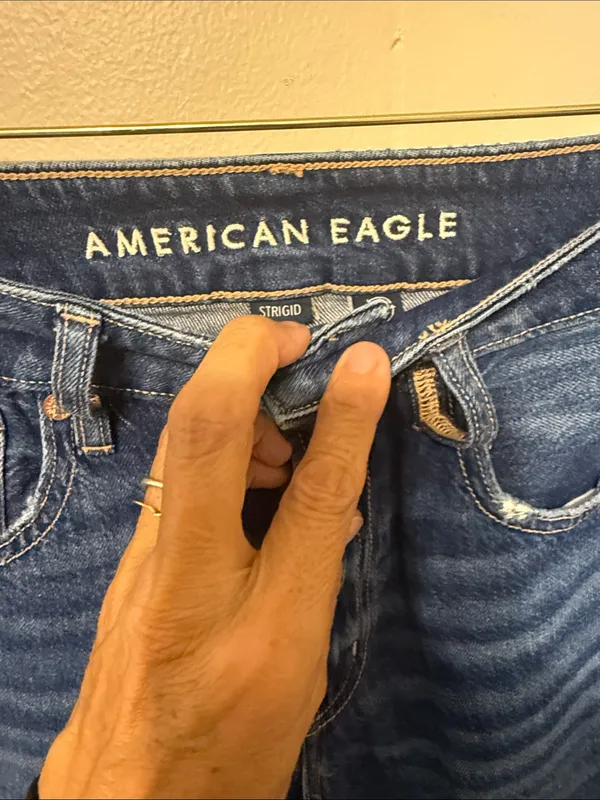 American Eagle Super High Rise Baggy Wide Leg Ankle jeans size 00 - Image 2
