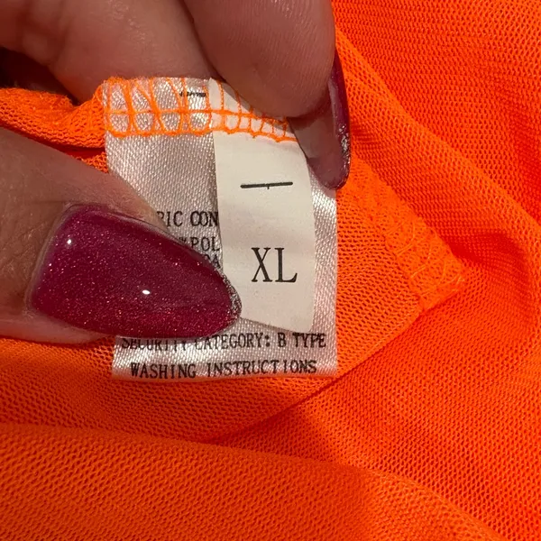 Elegant Orange Strapless Maxi Dress Size XL - Image 8