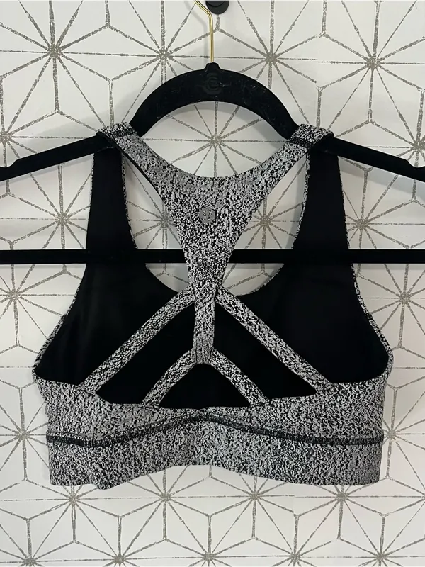Lululemon Strappy Back Crackle Print Bra - Image 5