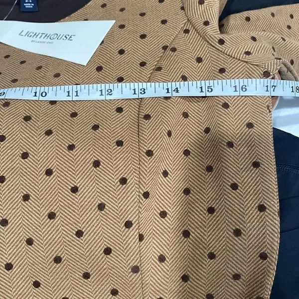 Land's End Women's Fit and Flare Polka Dot Dress XS 2-4 - Image 10