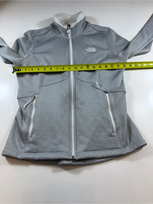 The North Face Light Gray Full-Zip Fleece Jacket - Image 4