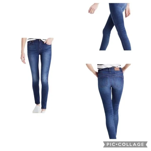 Madewell 10 High Rise Skinny Jeans Dark Wash‎ Size 26 For Your Tall Boots - Image 13