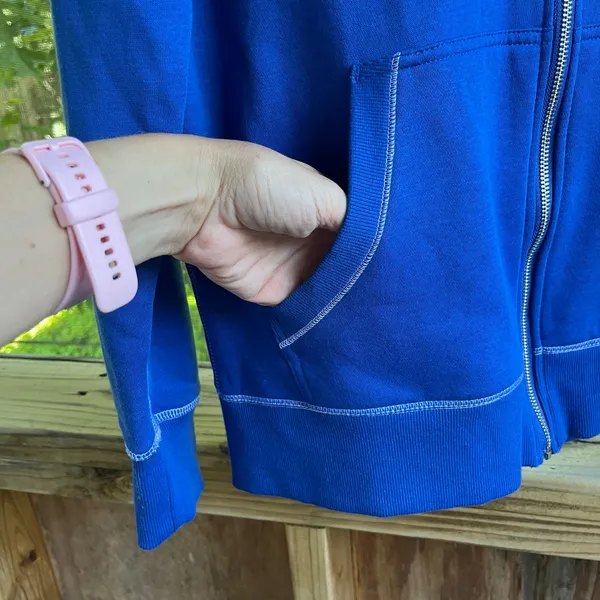 Disney Parks Unisex Blue Zip Up Hoodie 2020 Size M - Image 3