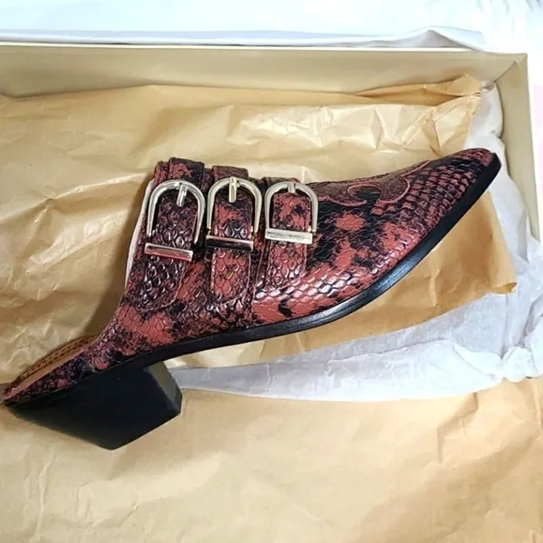 ‎Joie Cabery Snake Embossed Leather Mule - Image 10
