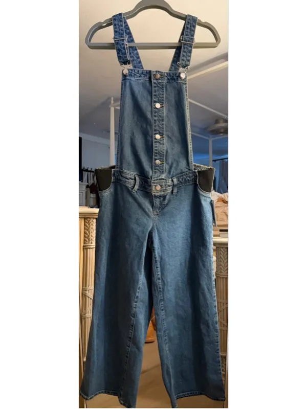 NEW Isabel Maternity Sailor Maternity Overalls 6 Medium Wash - Image 5