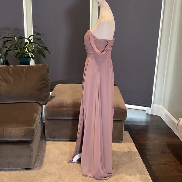 Women’s Full Length Chiffon Bridesmaid Party Prom Dress Leg Slit Size 10 - Image 5