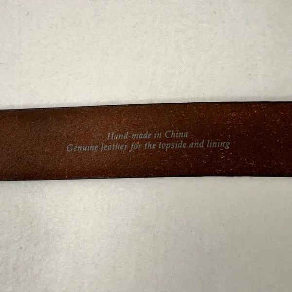 Leather Belt Men's Size 36 Brown Classic Handmade Heavy Duty Dress - Image 4