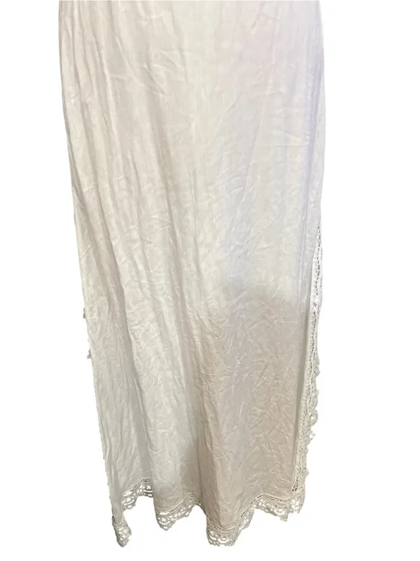 Lulus Sweeten the Occasion White Lace Short Sleeve Maxi Dress size S wedding - Image 4