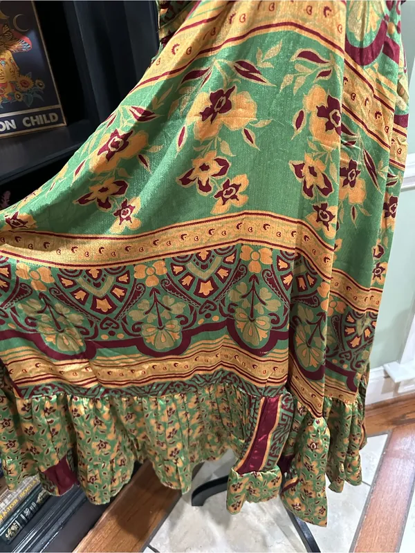 Junglee Billee Sari‑Style Strapless Maxi Dress – Free Size - Image 3