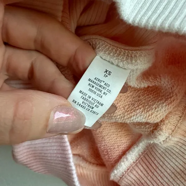 Aerie 90’s Tie Dye Oversized Relaxed Hoodie Pink Peach Boho Comfort Size XS - Image 5