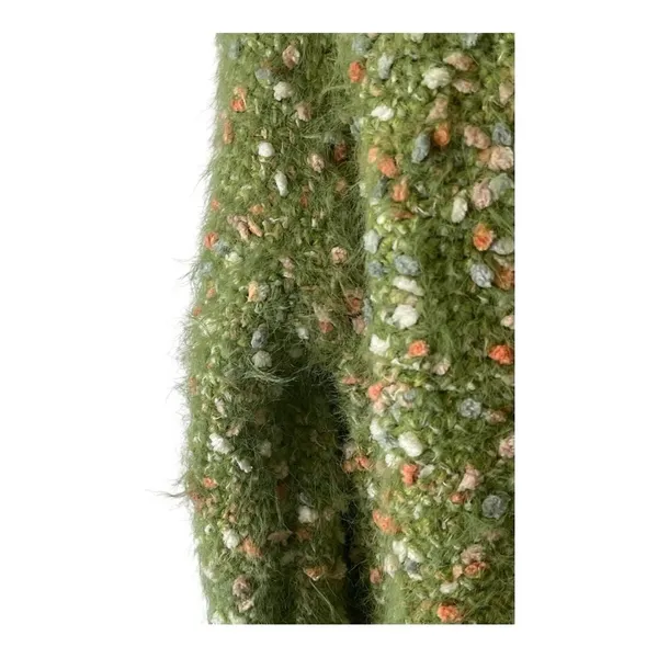 Adora Confetti Knit Turtleneck Sweater Womens Small‎ Green CES#2380G Fuzzy Boho - Image 4