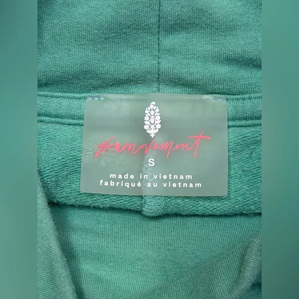 FreePeople Movement Oversized Mock Neck Back Zip Green Longline Sweatshirt Tunic - Image 16