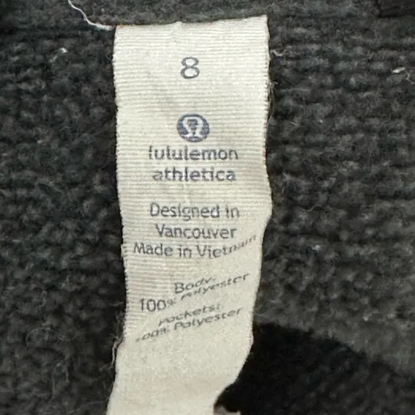 Lululemon Women's Its‎ Fleecing Cold Pullover Heathered Black / Black Size 8 - Image 9