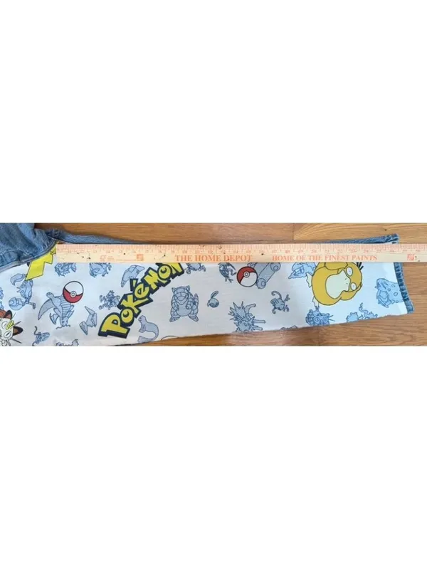 Custom Reworked 1-of-1 Levi's 501 Crop Jeans Pokémon Graphic Leg W26 L26.5 Upcyc - Image 13