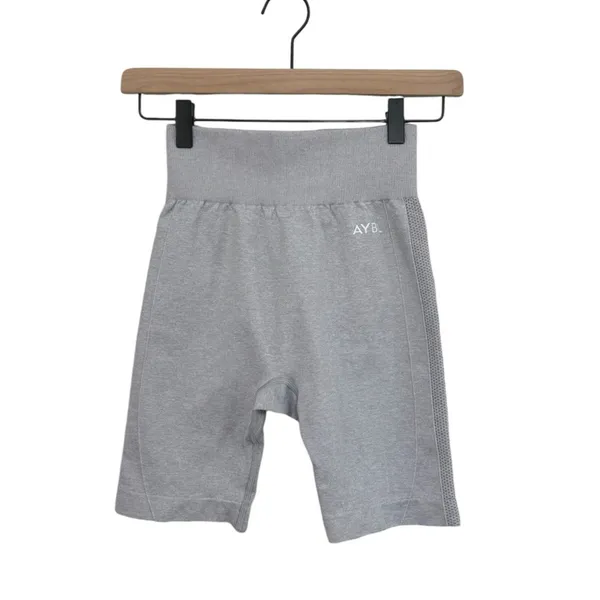 AYBL Empower Seamless Shorts in Light Gray 7” - Size XS - Image 3