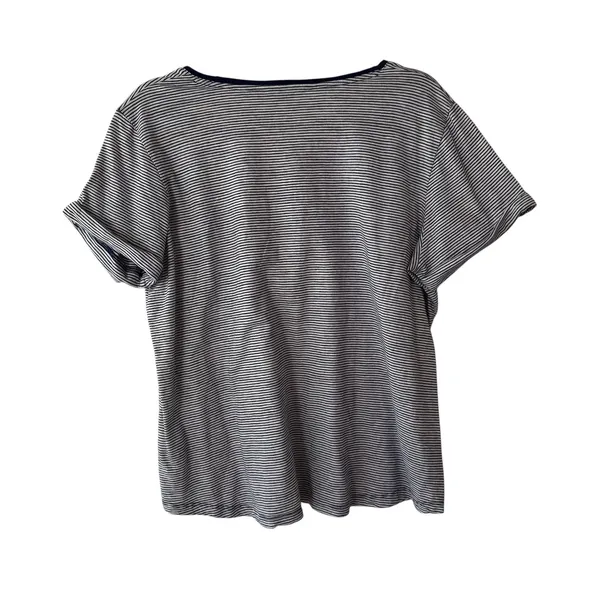 Lauren Ralph Lauren Women's Striped T Shirt Top XL Navy Blue‎ White Casual - Image 9