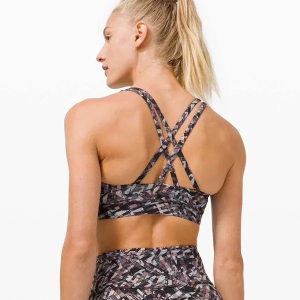Lululemon Energy Bra Kaleidoscopic Pink‎ Multi Sz 12 - Image 2