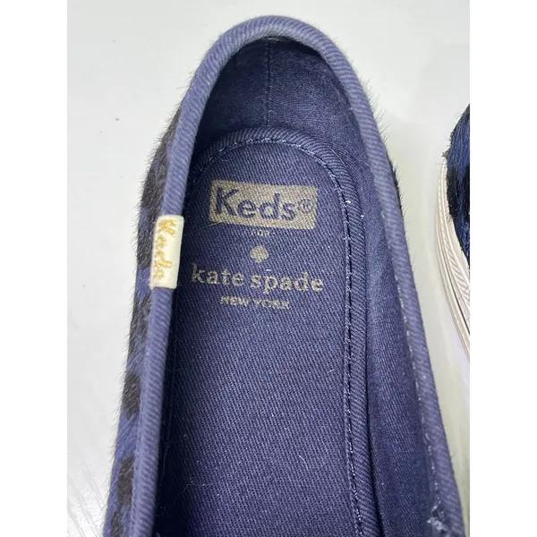 Keds x Kate Spade‎ Triple Decker Leopard Calf Hair Sneakers Navy WH59826 6.5 - Image 6