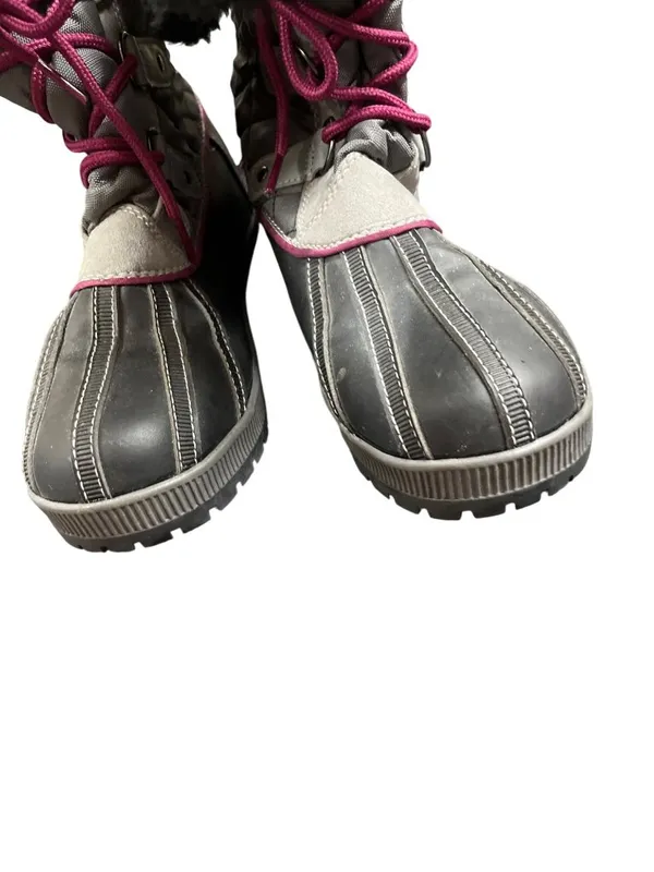 Totes Gracie Black wms black gray versitile mid calf winter boots 10M SKU 10-646 - Image 9