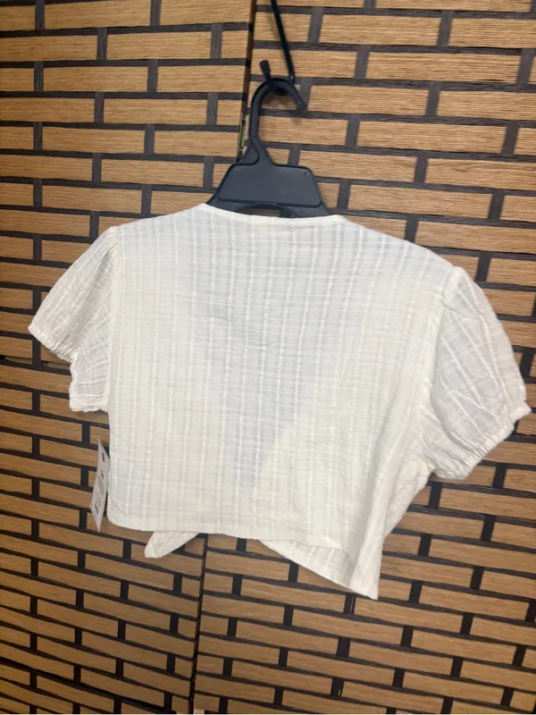 Lee white swim cover up top size Small - Image 2