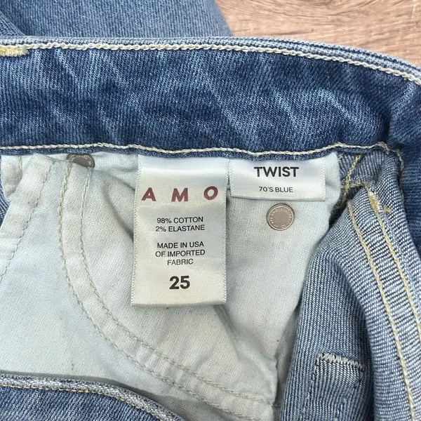AMO Twist‎ Skinny in 70's Blue Size size 25 - Image 7