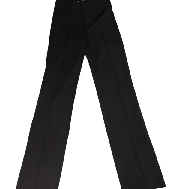 Zara Women's Black Straight Leg Pleated Suit Pants - Image 2
