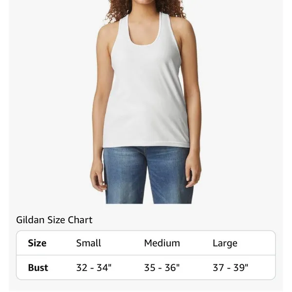 3 Pack Of Gildan Ladies Womens Size‎ Small Softstyle CVC Racerback Tank White - Image 4
