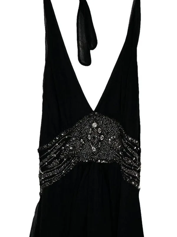Adrianna Papell Black‎ Silk Dress - Image 2