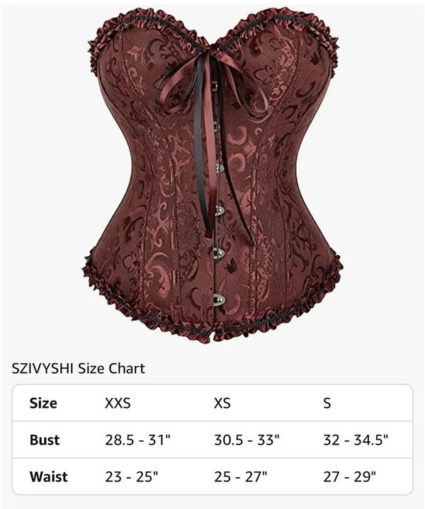 Women's brown corset bustier top Size XS - Image 5