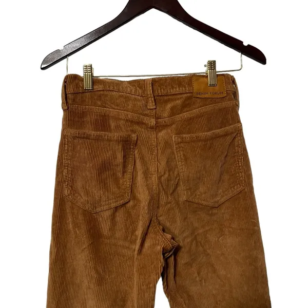 ARITZIA The Denim Forum Straight Corduroy High Waisted Tan Pants - Image 10