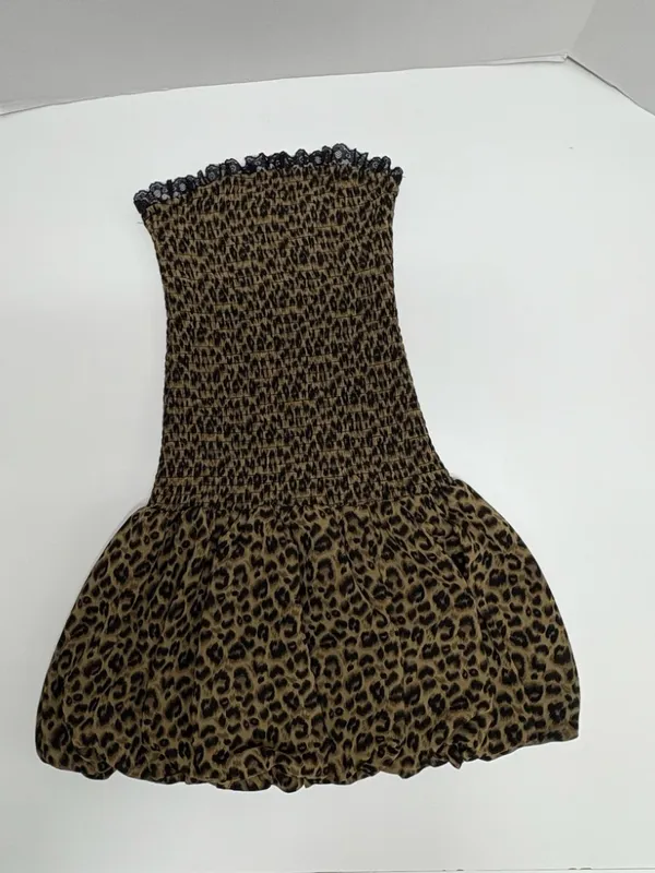 Sky to Moon Leopard Print‎ Strapless Tube Dress - Size S. - Image 5
