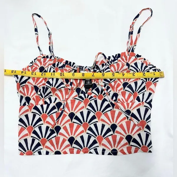 Volcom Shellz Bellz Cami Tank Top - Orange Multi - XS - Image 9