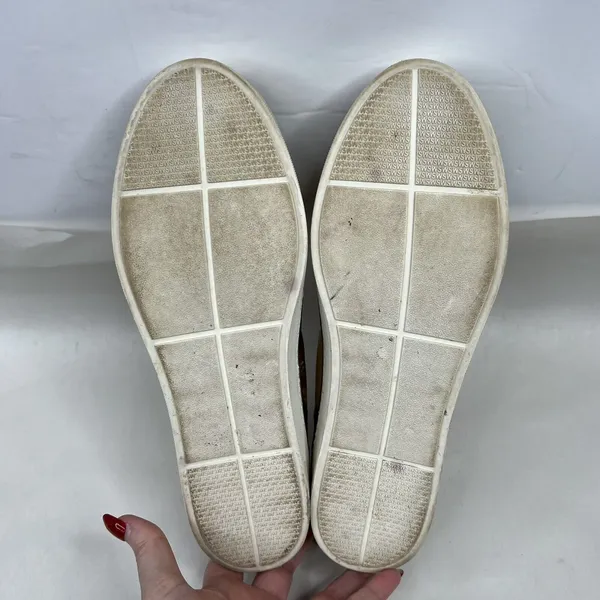 Stuart Weitzman Sz 9 The Boyband Gold Gilt Pane Velvet Slip Sneaker Shoe Women's - Image 14