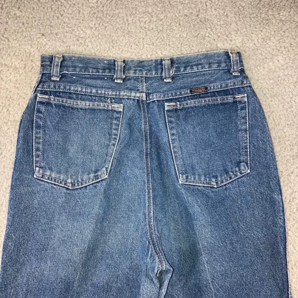 Vtg Wrangler Straight Leg Jeans Women 14 High Rise USA‎ Made 70s 80s Sustainable - Image 10