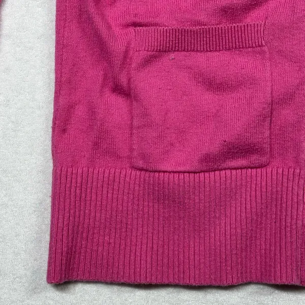 Abercrombie & Fitch Women’s Pink Button Front Cardigan Sweater Size M Logo - Image 4