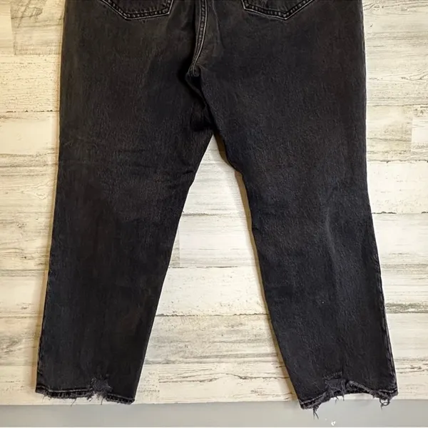 Abercrombie & Fitch The 90s Straight Ultra High Rise Jeans‎ Black Distressed - Image 9