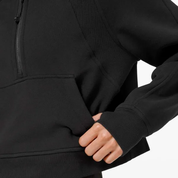 Lululemon Scuba Oversized 1/2 Zip Hoodie Black - Image 6