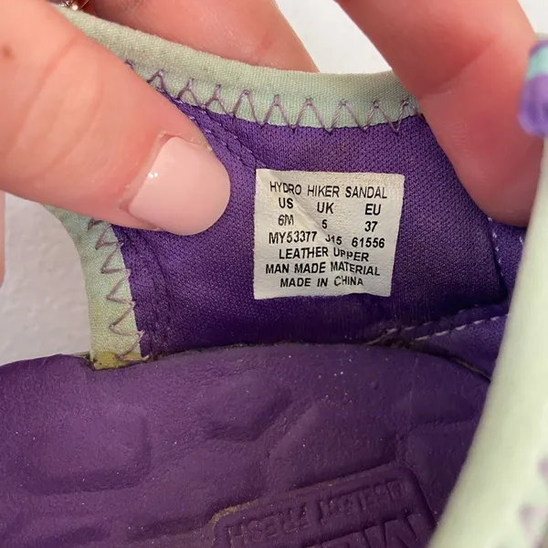 EUC Merrell women's purple hook loop strap hydro hiker hiking sandals shoes 6 - Image 6